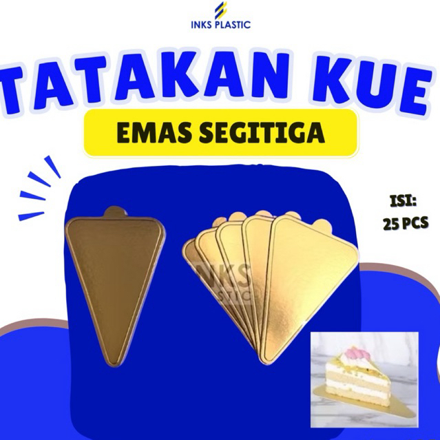 TRIANGLE GOLD CAKE PLATE GOLD CAKE BOARD SLICE CAKE