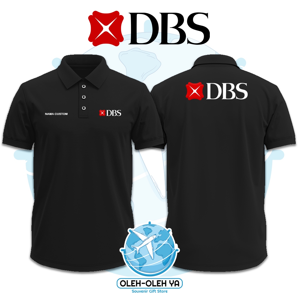 ของที่ระลึก Yes Wangki เสื้อโปโลคอปก Wangki Work Shirt - Bank DBS Indonesia - DTF เย็บปักถักร้อย Scr