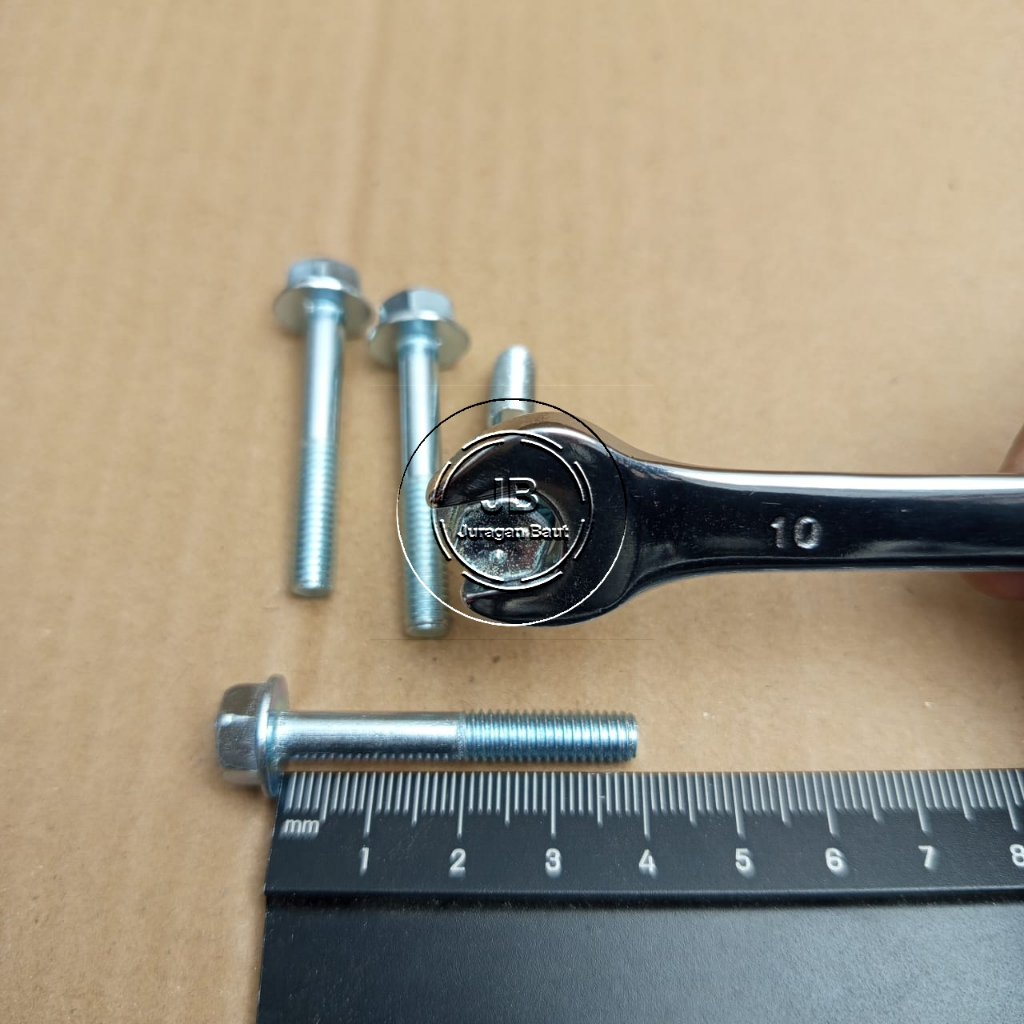 KEY CAP BOLT 10 M6X40 BOLT LENGTH 4 ซม.สีขาว 40 มม. 40 มม.FLANGE BOLT M 6 X 40 BOLT 6X40 6 X 40 PITC