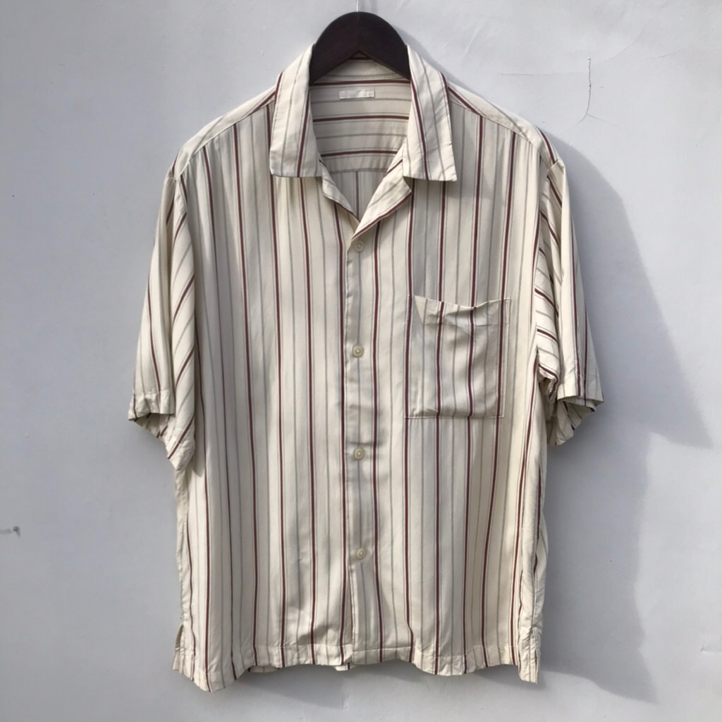 KEMEJA เสื้อคอปกเปิด by Gu Uniqlo Relaxed Shirt sz Large