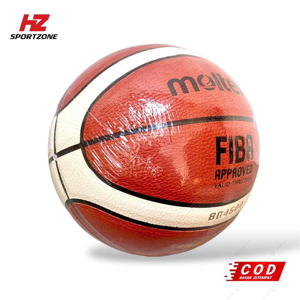 ลูกบาสเก็ตบอล Molten BG4500 ดั้งเดิม + ปั๊มโบนัส เข็มและตาข่าย