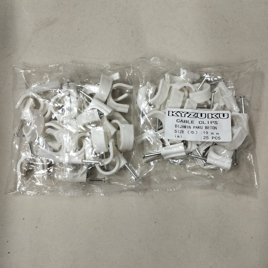 CABLE CLAMP ตัวยึดท่อ CABLE CLAMP NAIL SADDLE CABLE ท่อ 19 มม./25 มม./32 มม.