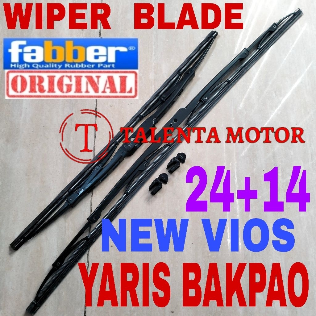 OLD VIOS / OLD / GEN 1. A PAIR OF TOYOTA YARIS BAKPAO + VIOS GEN 2 / ใหม่ / LIMO WIPER BLADE RUBBER 