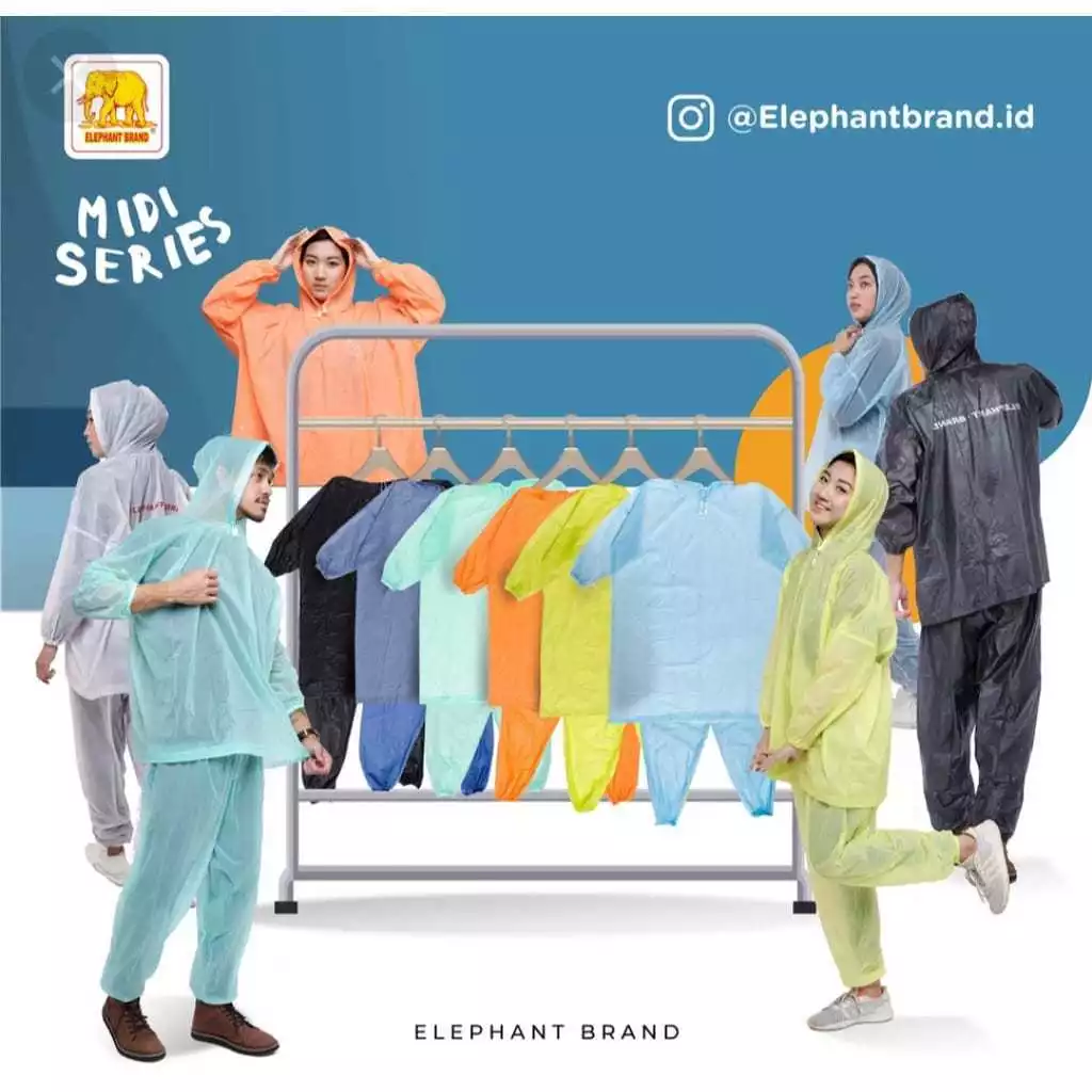 MIDI เสื้อกันฝนผู้ใหญ่แบบชุดเสื้อกางเกง F1067 - รูปที่ 1
