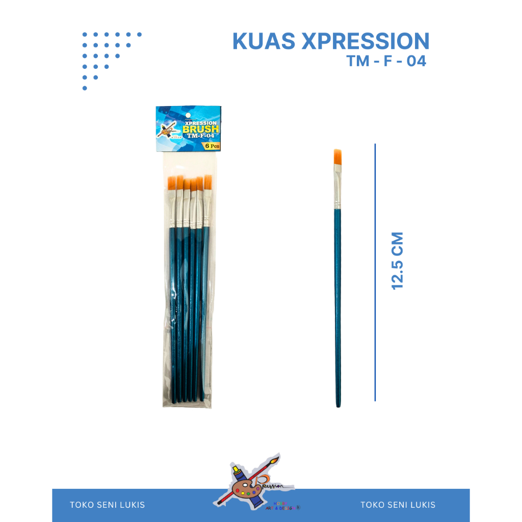 XPRESSION BRUSH TM - F - 04 ชุด 6 ชิ้น
