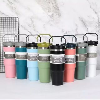 Tumbler Stainless 3 Way Option Dengan Handle – 900ml | Vacuum Flask Panas Dingin 12 Jam