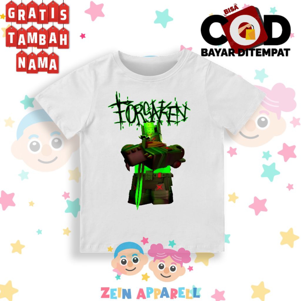 Forsaken เสื้อผ้าเด็ก 1x1x1x - Roblox Forsake เสื้อยืดเด็ก 1x1x1x1x