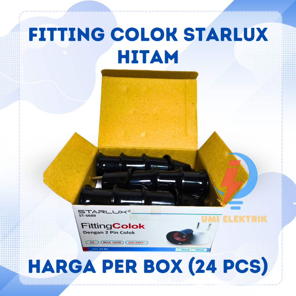 1 กล่อง (24 ชิ้น) Starlux ST-6688 Plug-in Lamp Fitting ขายส่ง