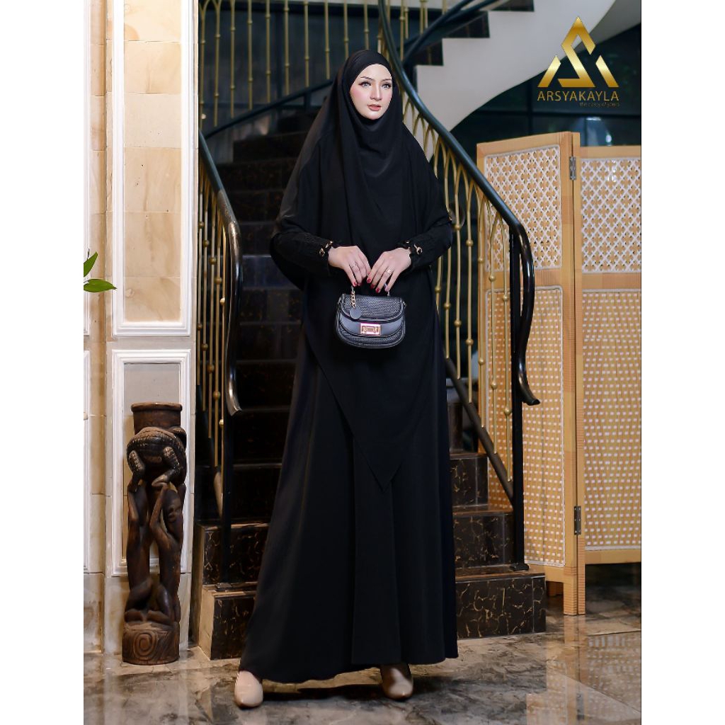 ล่าสุด Syari Gamis Maryam Set Hijab By Arsyakayla / Modern Syari Gamis / Sayari Gamis สวย / Premium 