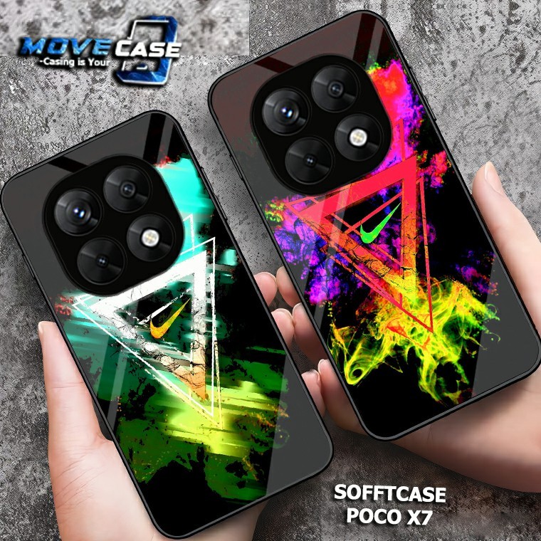 HP MV623 Softcase Glass Glitter Glass POCO X7 - เคสโทรศัพท์ POCO X7 - เคส POCO X7 - ซิลิโคน POCO X7 