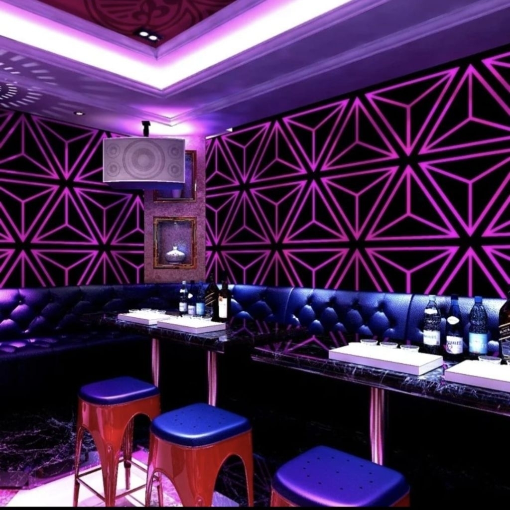 NEW WALL STICKER WALLPAPER, 3D CRYSTAL MOTIF, ไซส์ L 8m x W 45cm