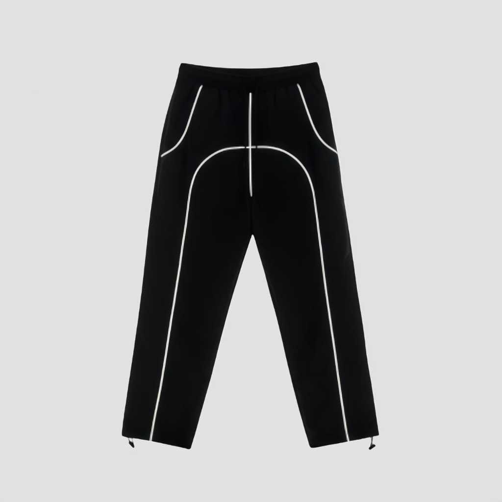 Ozeysx กางเกงวอร์มสายโค้งสะท้อนแสง Buggy สําหรับผู้ชายและผู้หญิง