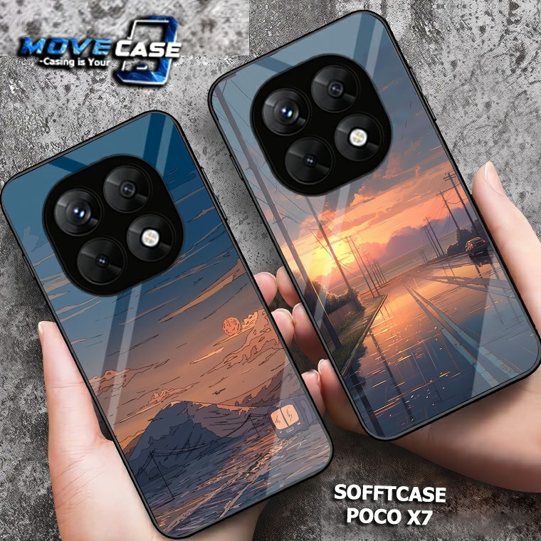 HP MV630 Softcase Glass Glitter Glass POCO X7 - เคสโทรศัพท์ POCO X7 - เคส POCO X7 - ซิลิโคน POCO X7 