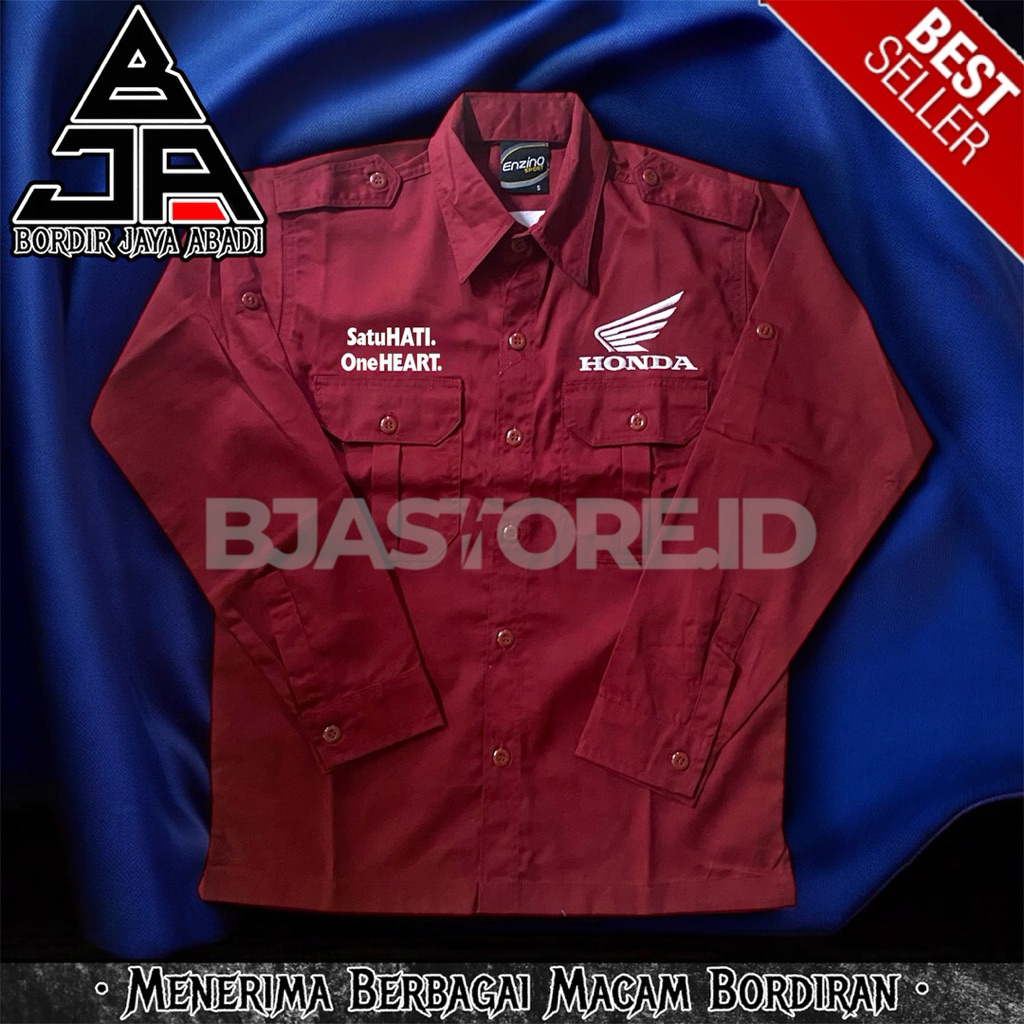 KEMEJA เสื้อ Honda One Heart One Heart K2 Maroon