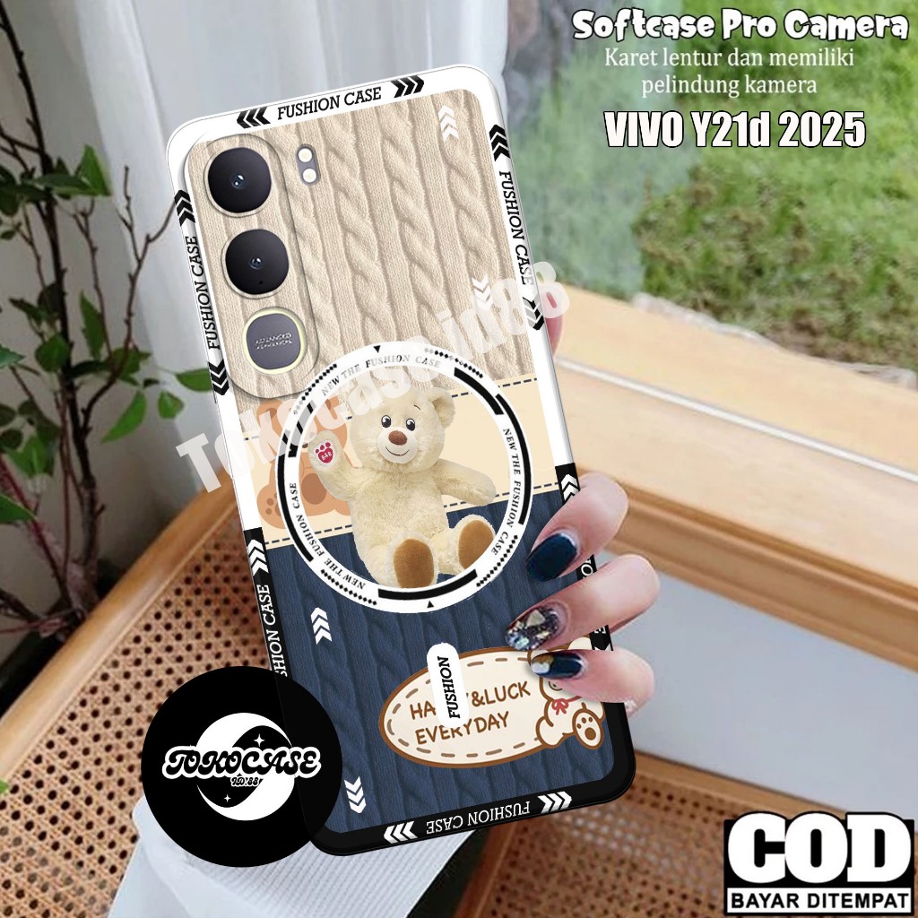 เคส VIVO Y21d ใหม่ล่าสุด 2025 - เคส VIVO Y21 d 2025 _ปลอกยางสีดําใสแบบยืดหยุ่นเย็น Silicone_45