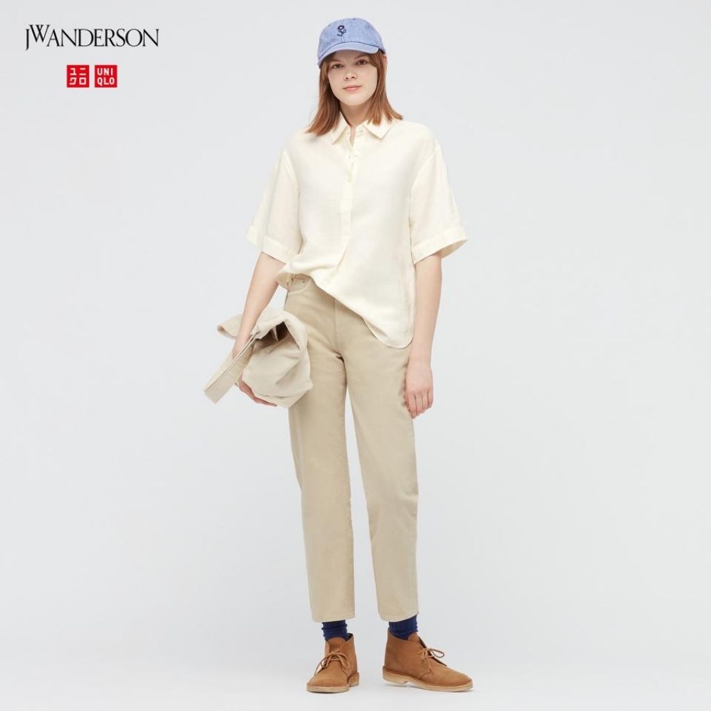 UNIQLO X JW ANDERSON เสื้อเชิ้ตผ้าลินินผสม