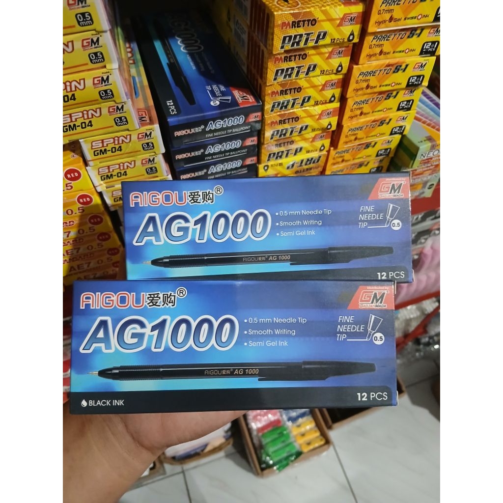 (12 ชิ้น) ปากกา Aigou AG1000