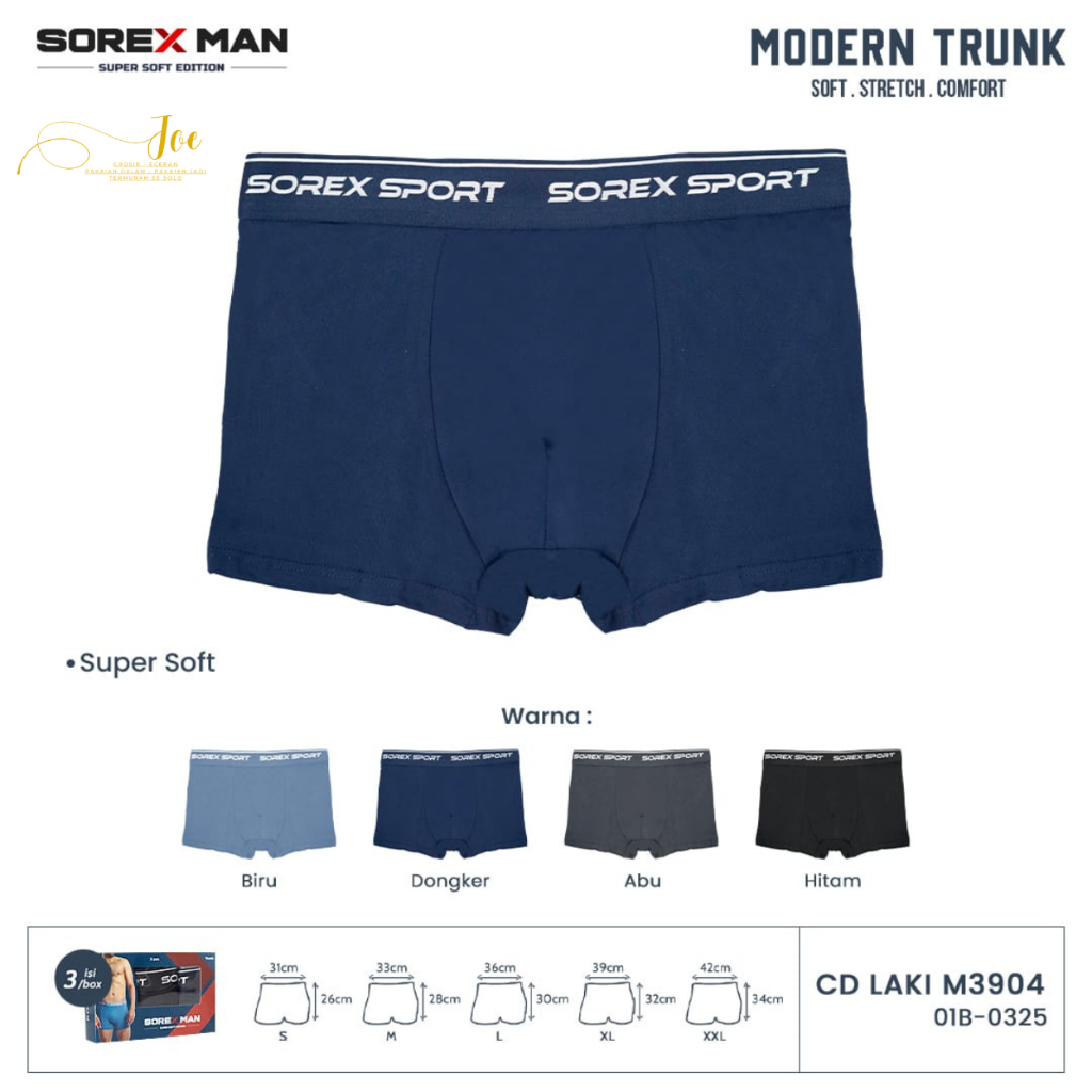 CONTENTTS 3 / SOREX Mens CD 3904 BOXER รุ่น / ชุดชั้นในชาย - joe