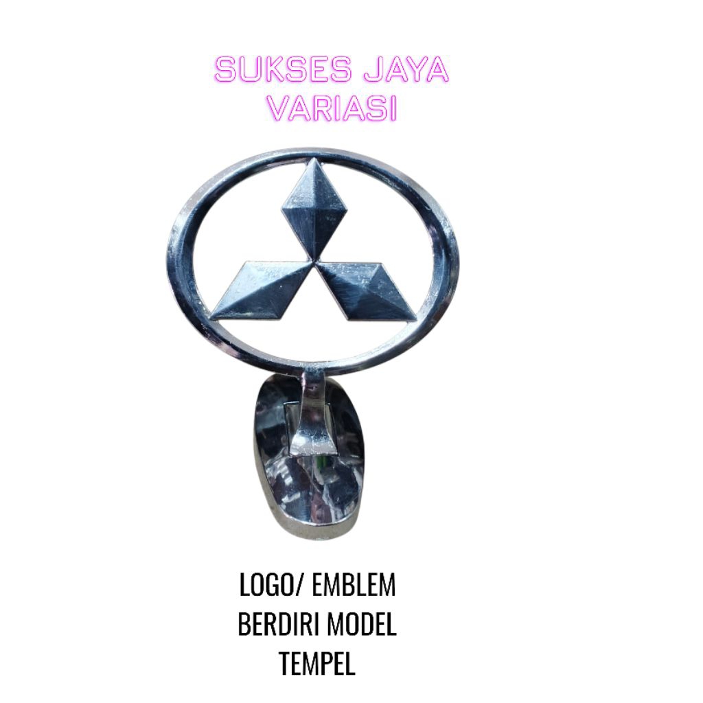 MESIN MITSUBISHI HOOD EMBLEM/LOGO STANDING MODEL MITSUBISHI CAR