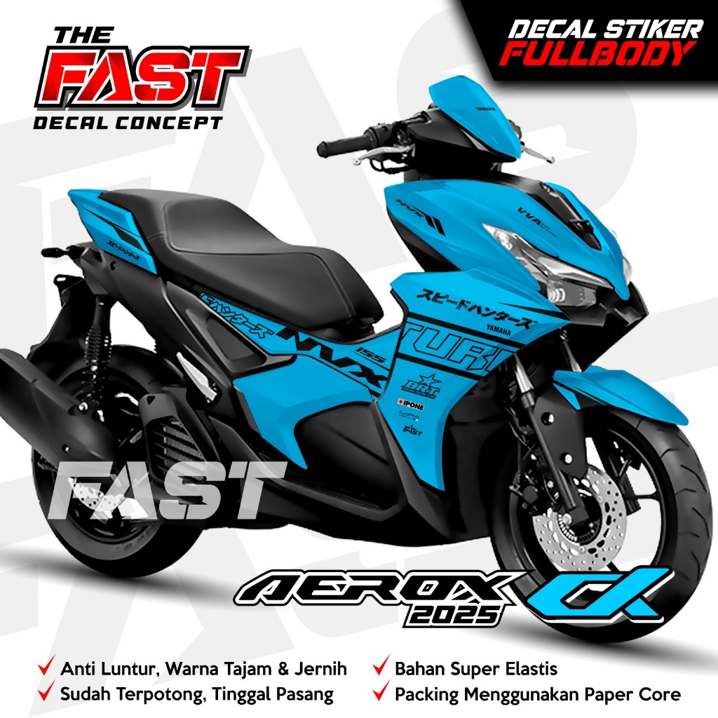 Aerox Alpha 2025 Full Body Variation Decal ญี่ปุ่น Turbo Motif Aerox Alpha Turbo Fullbody ญี่ปุ่น Tu