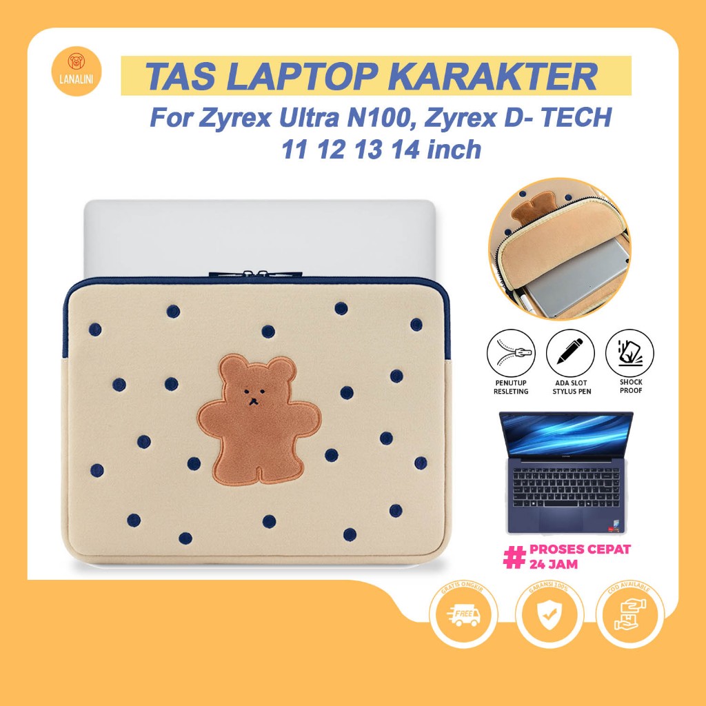 Zyrex Sky Ultra N100 D Tech Chromebook 11 12 13 14 15 นิ้วสไตล์เกาหลี Slim Laptop Sleeve Bag