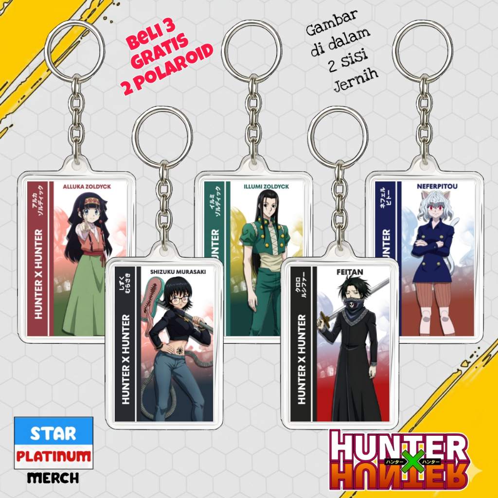 GANTUNGAN Hunter x Hunter Keychain - พวงกุญแจ Hunter x Hunter - พวงกุญแจอนิเมะ - พวงกุญแจ Gon Freecs