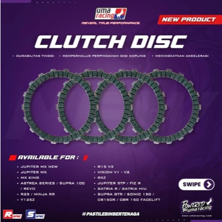 UMA MOTORCYCLE CLUTCH PLATE LC5S VISION ; R25/NINJA 150R ; JUPITER Z ; SATRIA 2-Stroke
