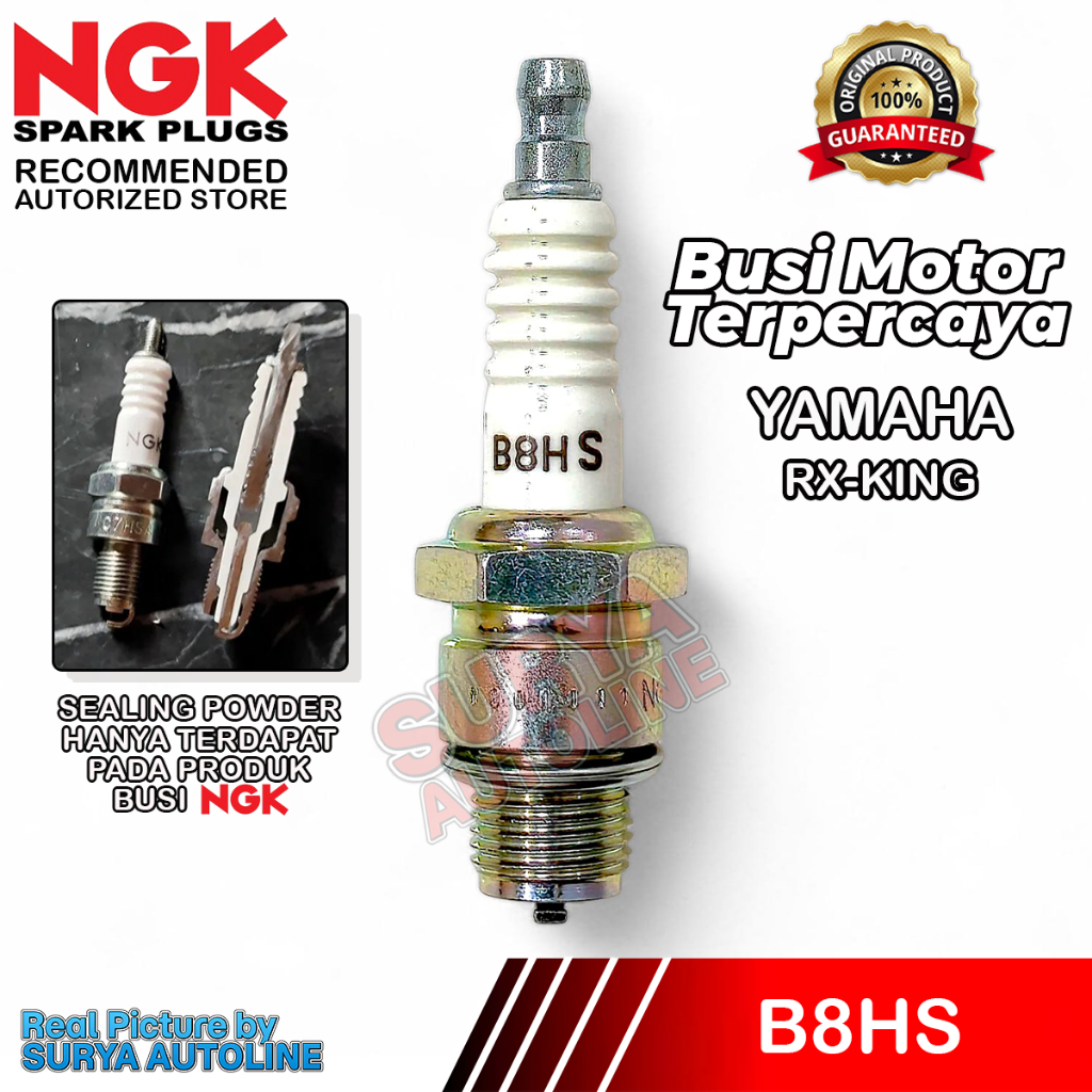 NGK ORIGINAL STANDARD B8HS หัวเทียนมอเตอร์ไซค์สําหรับ YAMAHA RX-KING MOTORCYLE SPARK PLUG