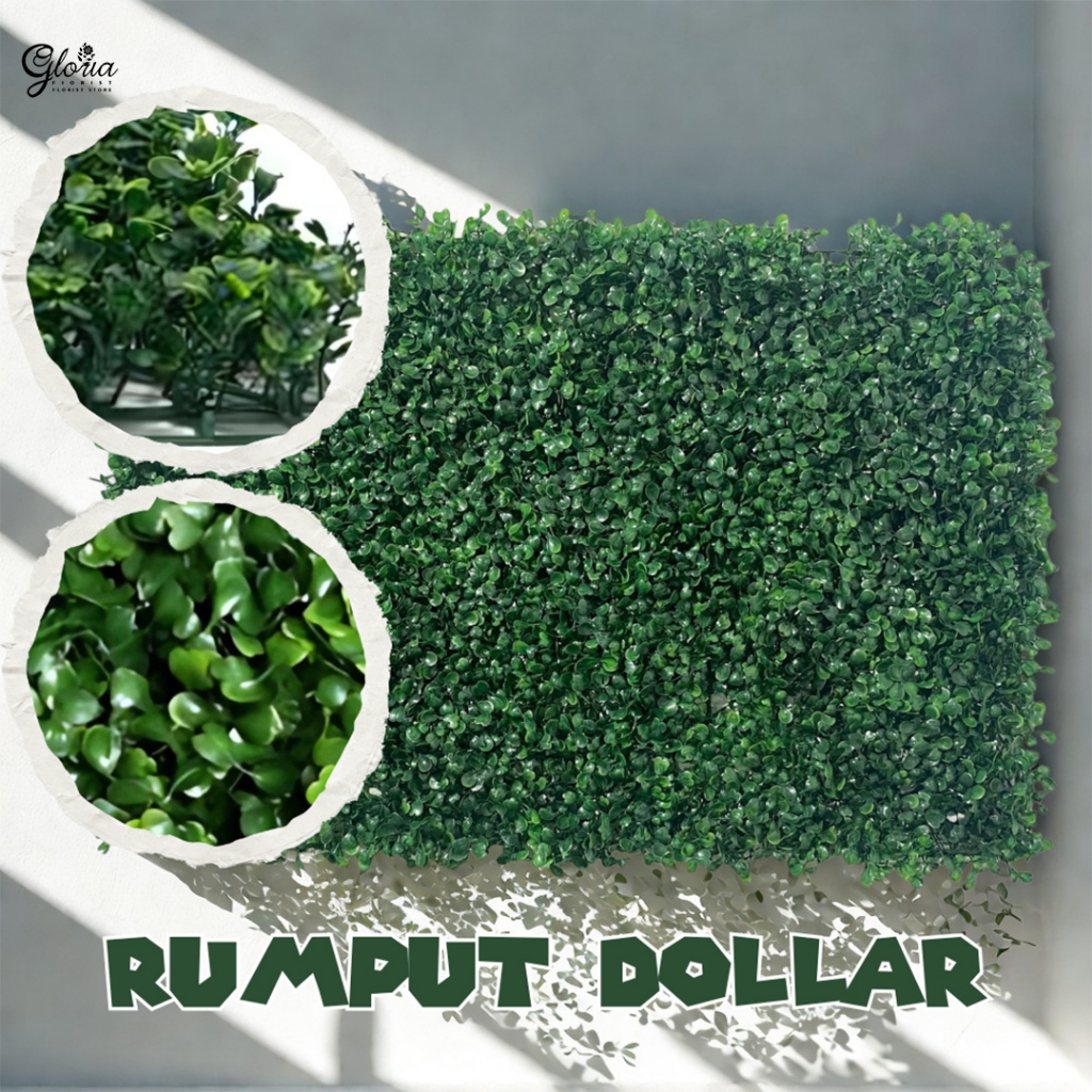 ใหม่สังเคราะห์ DOLLAR หญ้าตกแต่งผนัง DOLLAR CREATING ใบ 60 ซม.X 40 ซม. หญ้าพรีเมี่ยม