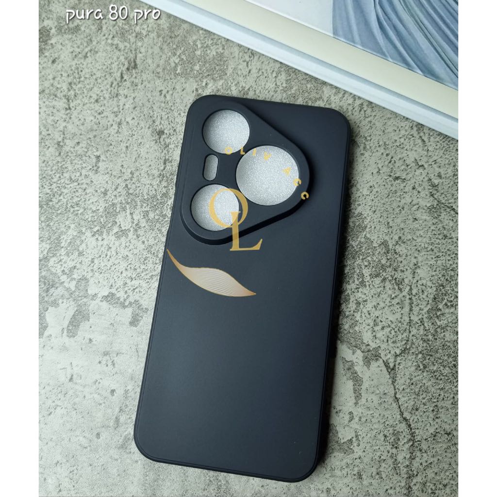 Huawei Pura 80 Pura 80 pro Pura 80 เคสสีดําทรงสี่เหลี่ยมพิเศษ