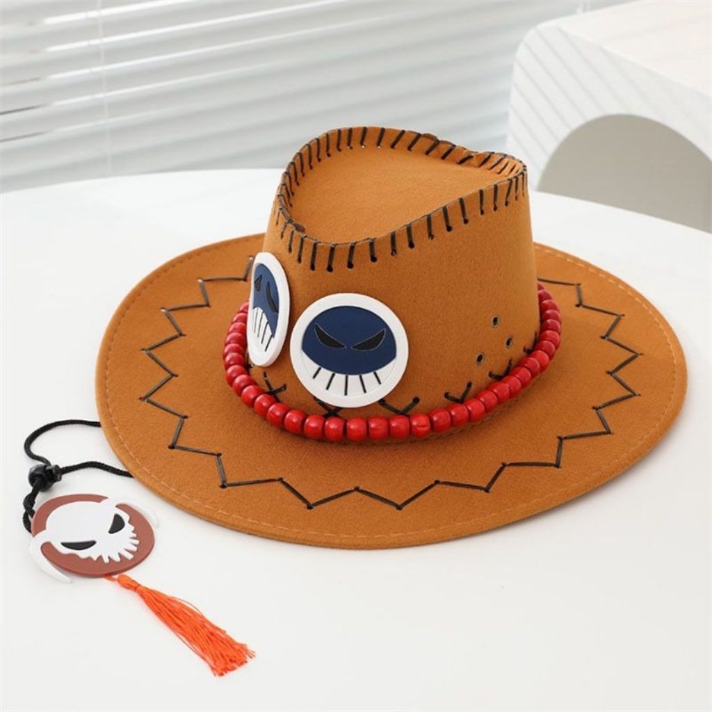 RICHHAT Ace Luffy One Piece Hat คอสเพลย์ Anime Nakama Pirate Pirate Pirate