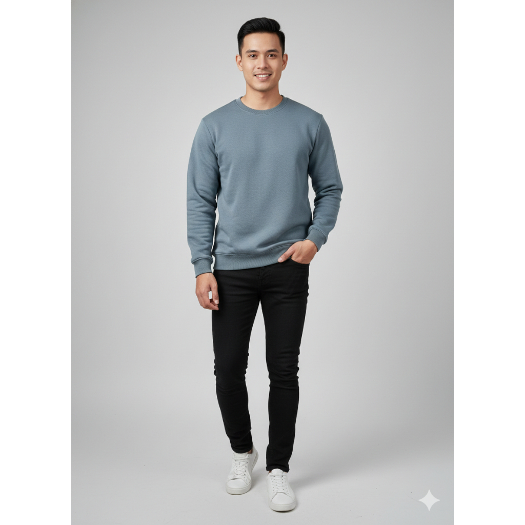 [HM-45] H*M Crewneck Men | คอกลมสีพื้นสําหรับผู้ชาย