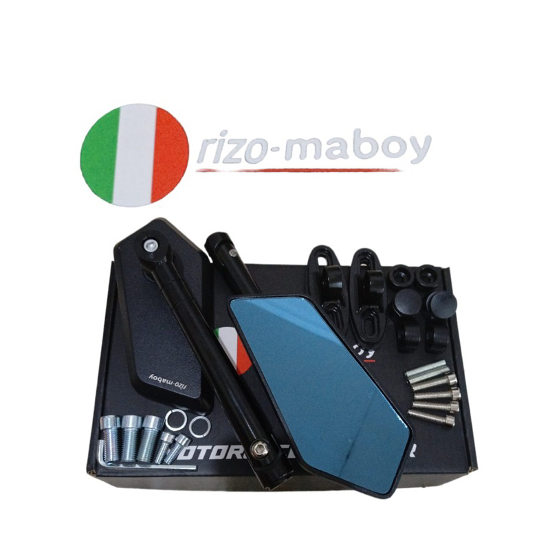 Rizo-maboy Racing - วงจร Spion Octa Rizo-maboy Full CNC Black Series Universal สําหรับรถจักรยานยนต์ท