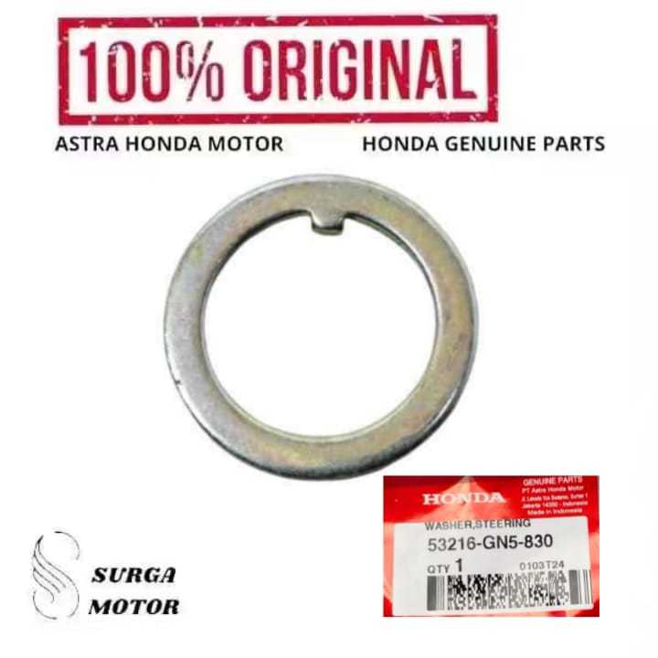 ด้านหน้าสามเหลี่ยมพวงมาลัยคอลัมน์แหวน Nut สําหรับ Honda BeAT FI eSP Scoopy Genio Vario Supra Revo Le