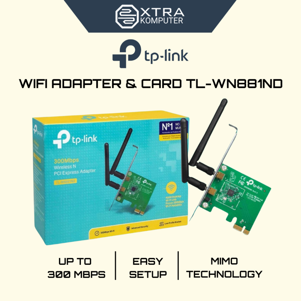 TP-LINK TL-WN881ND Wireless N PCI Express Adapter / PCI Express TPLINK
