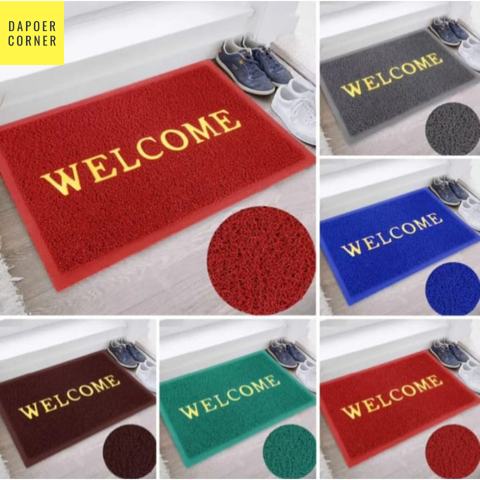 THICK ประตู PVC BIHUN ยินดีต้อนรับ ANTISLIP