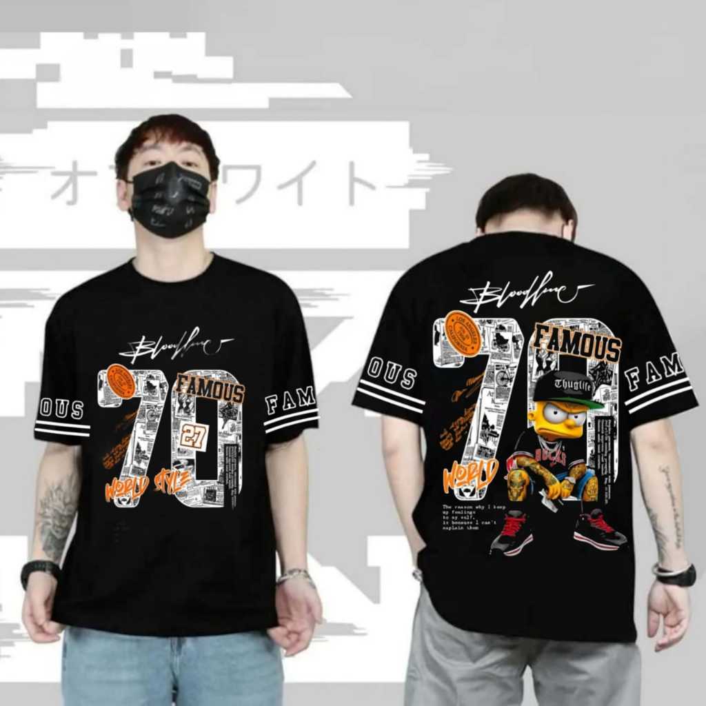 เสื้อยืด DISTRO VIRAL VINTAGE 70 KEKINAIN NUMBERS SHORT SLEEVE TOP MADE OF 30S COMBED COTTON / STREE