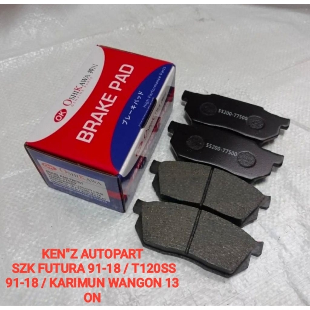 ผ้าเบรกหน้า OSHIKAWA SZK FUTURA 91-18 / T120SS 91-18 / KARIMUN WANGON 13 ON / GRAND CIVIC 84-91 / CI