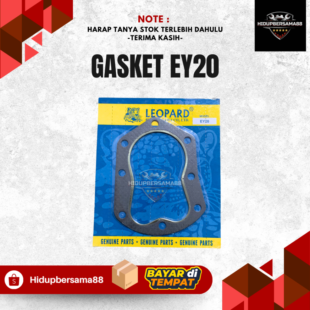 CYLINDER HEAD GASKET EY20 LEOPARD - หัวปะเก็นฝาสูบบรรจุ Robin EY20 EY 20 EY20 ปะเก็น Kop Deksel ปะเก