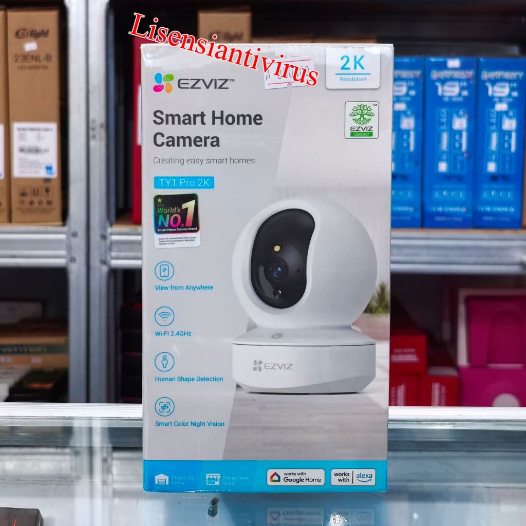 EZVIZ TY1 Pro 3MP PTZ 360 กล้อง IP ไร้สาย 2K มุมมองแบบพาโนรามาสมาร์ทสี Night Vision Mic 2Way