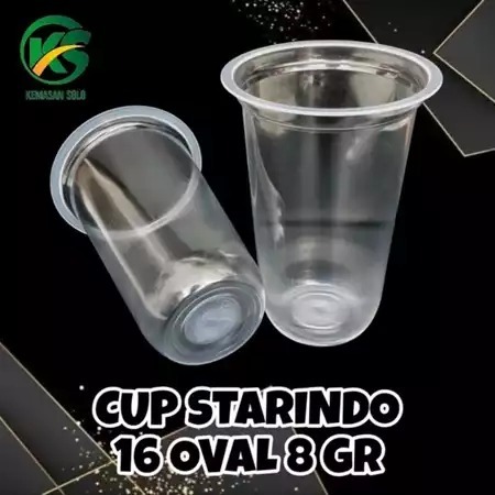 เนื้อหา: ถ้วยพลาสติก 50 ชิ้น OVAL PP STARINDO 16 oz 16oz 8 gr