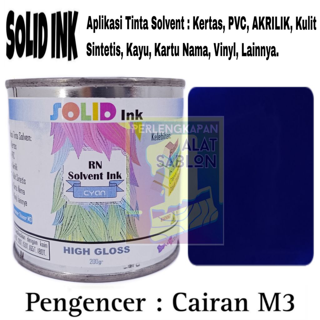 PVC SOLID INK CYAN RN SCREEN PRINTING INK 1KG