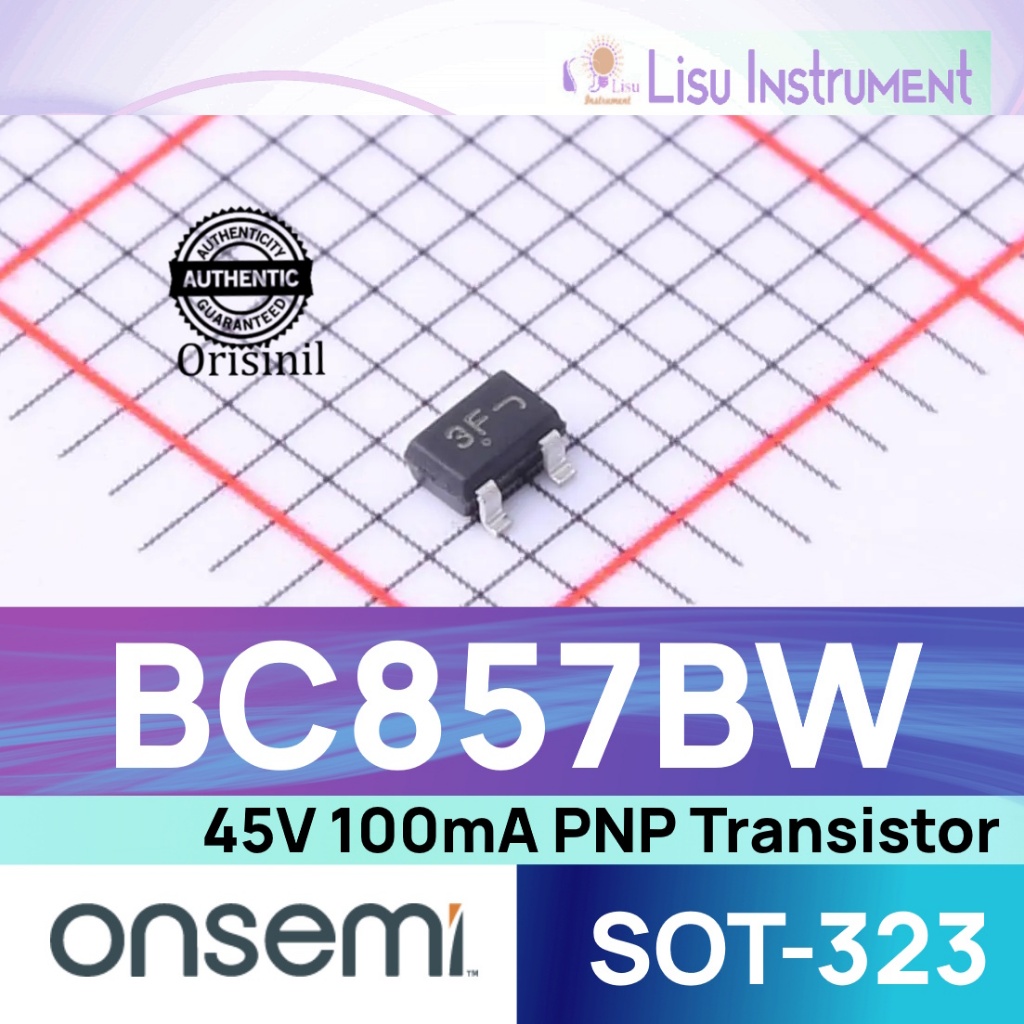 BC857BW 45V 100mA PNP ทรานซิสเตอร์ BC857B 3F SOT-323 onsemi