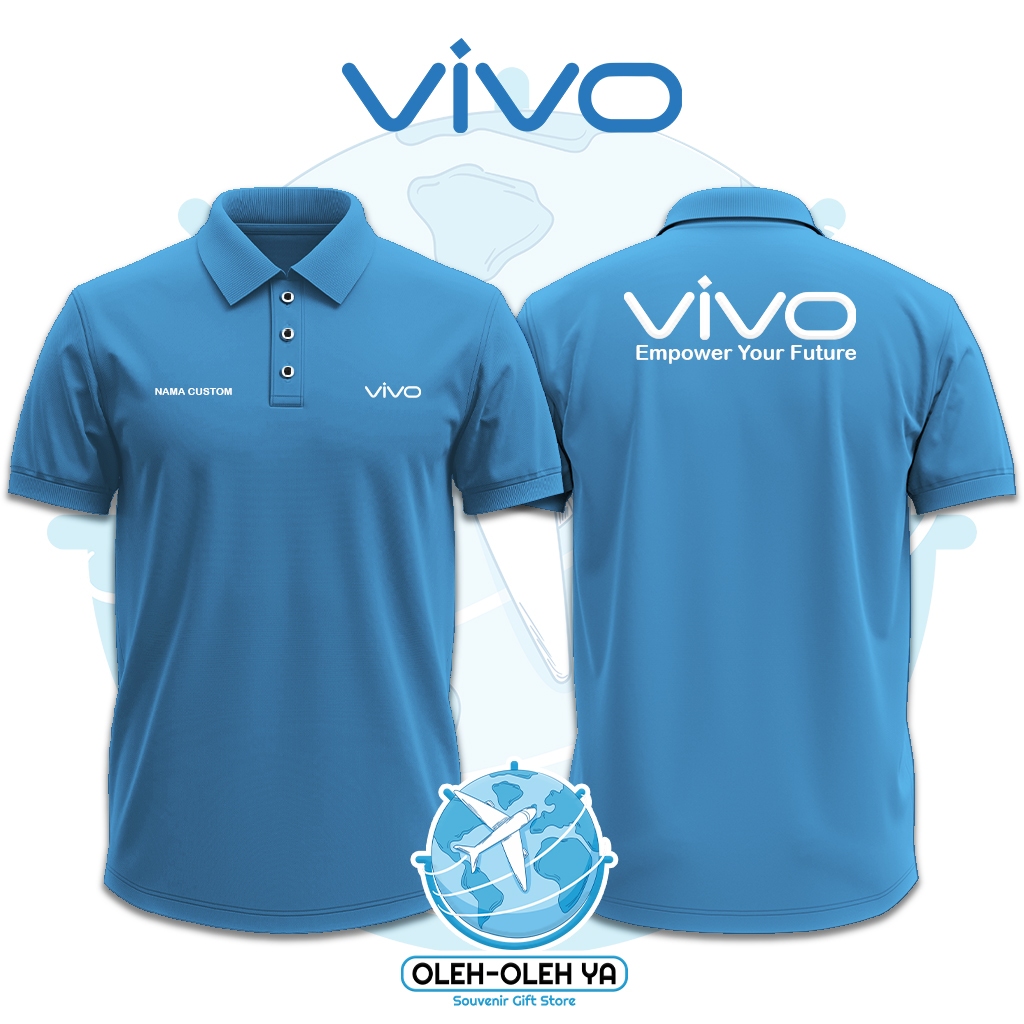 ของที่ระลึก Yes Wangki เสื้อโปโลคอปก เสื้อทํางาน Wangki - Vivo Mobile - DTF สกรีนลายปัก O2Y-WSC269
