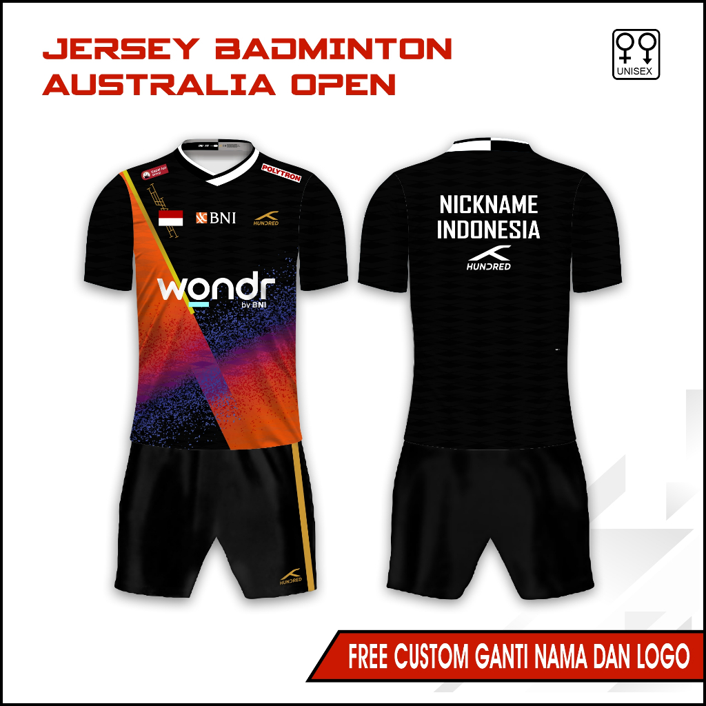 Australia Open 2025 ชุดเสื้อแบดมินตัน เสื้อกีฬาแบดมินตัน