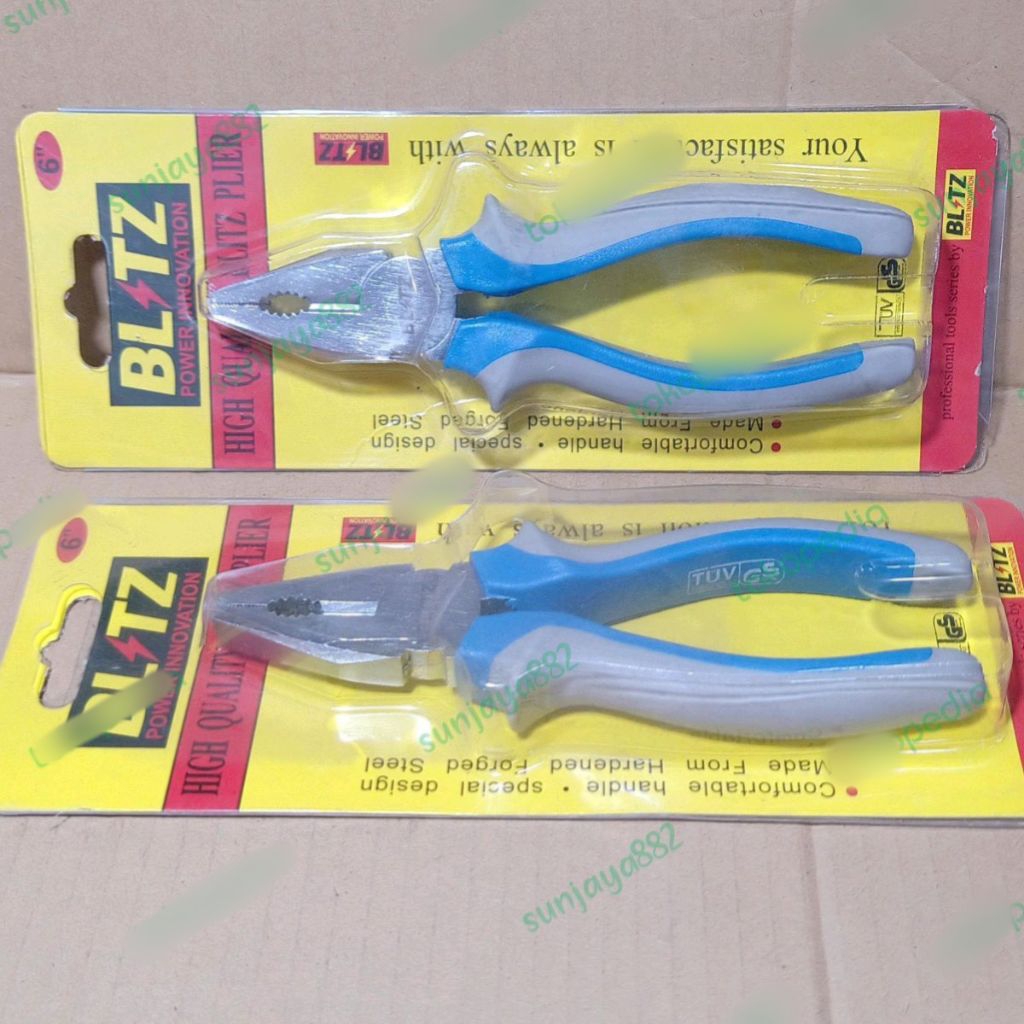 COMBINATION PLIERS / SHARP RUBBER HANDLE COMBINATION PLIERS