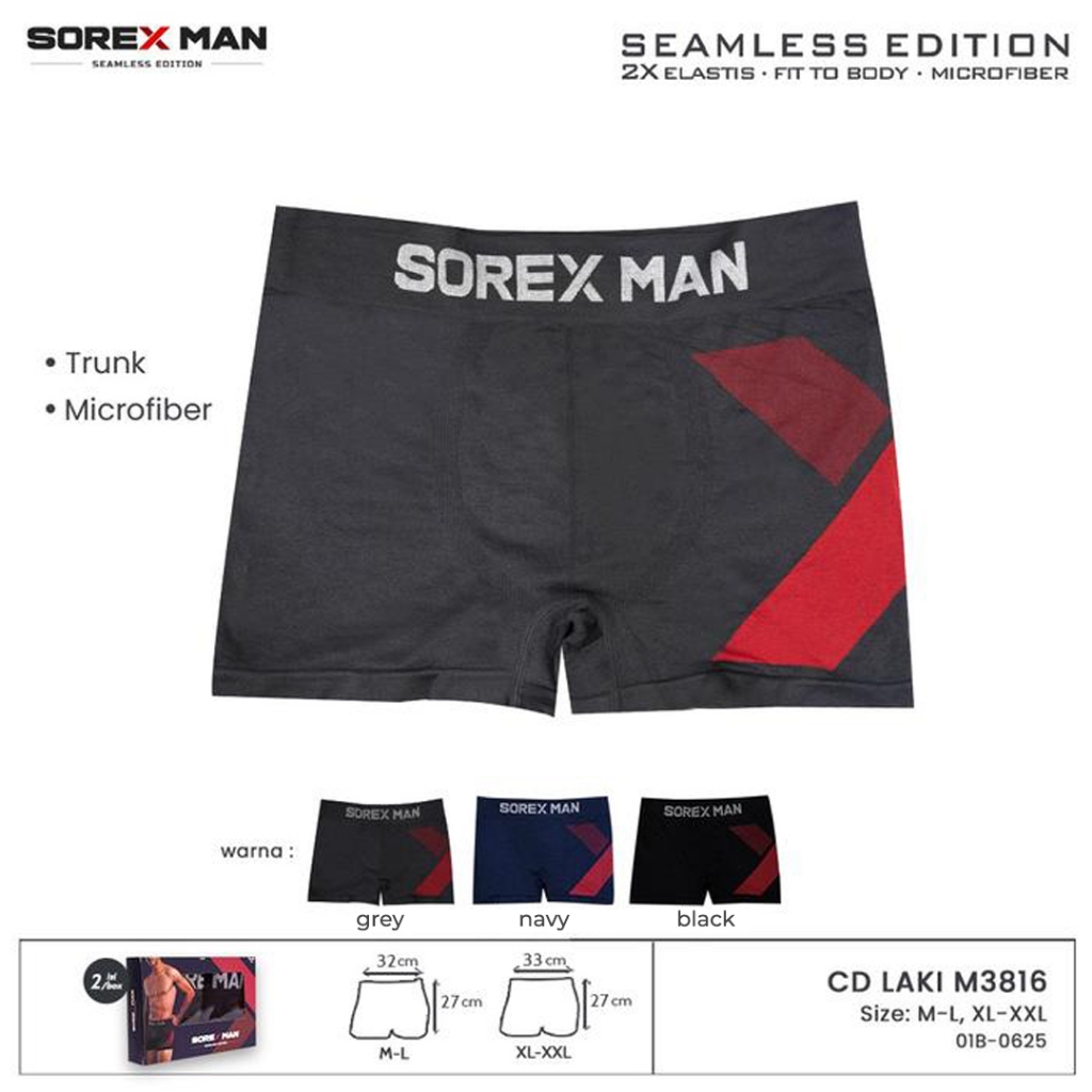 Sorex Man UNDERWEAR CD M 3816 Mens Boxer Trunk รุ่นวัสดุไมโครไฟเบอร์ / Man Fashion