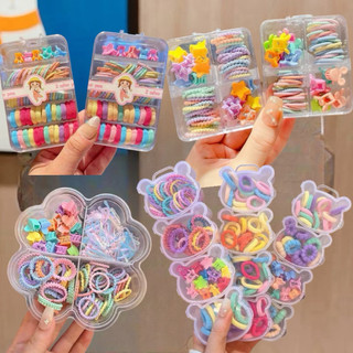 [FS] Ikat Rambut Anak Mix Warna Warni Box Pita & Scrunchie XC57 XC59 MK65 SET52