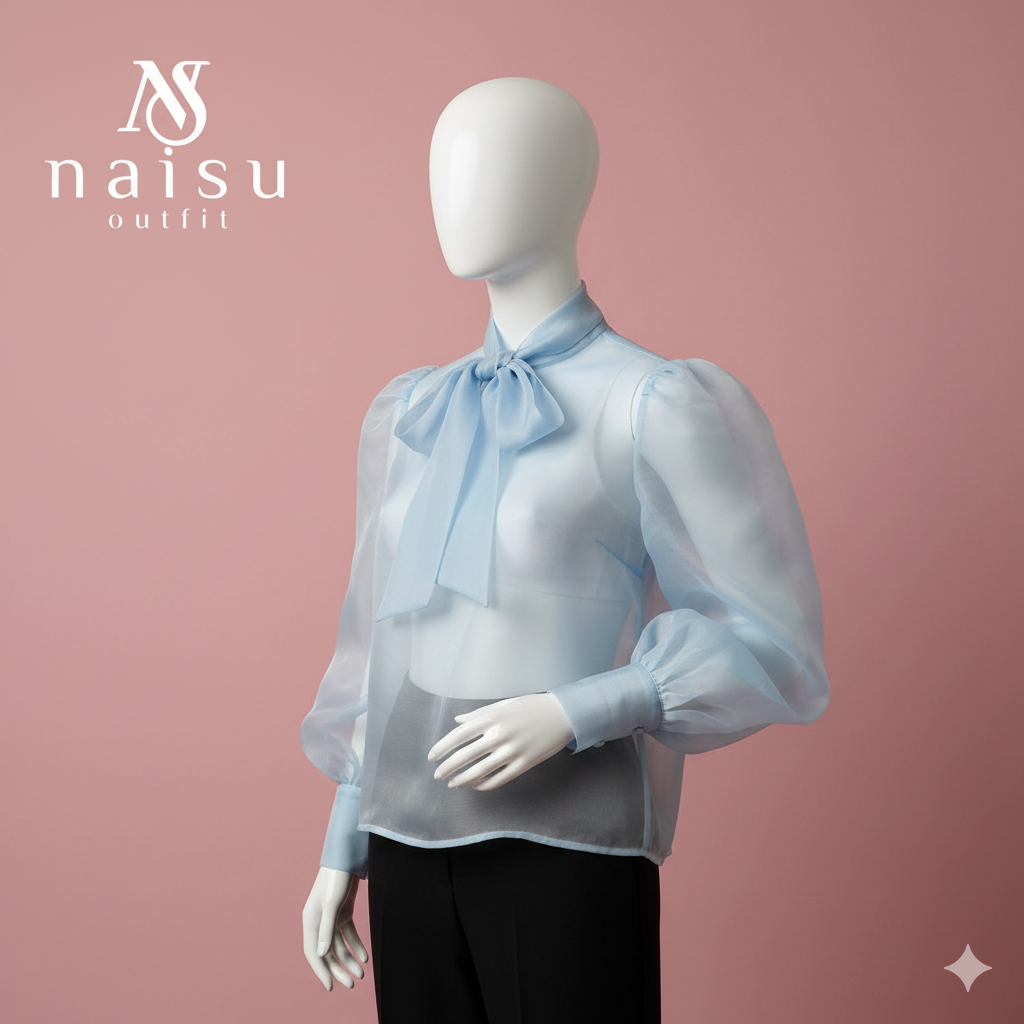 KEMEJA Luca เสื้อเชิ้ตผ้าแก้วแขนยาวผู้หญิง -ZH103