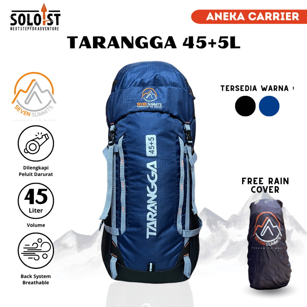 Semi Carrier Seven Summits Targa 45+5L กระเป๋าเดินป่า Mountain Travel Backpack Travelling Backpack